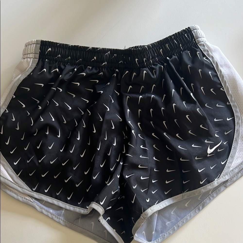 Girl’s Nike Black and White Running Shorts